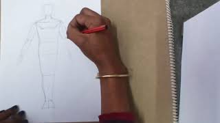 Flesh Out Of 8 Head Block Figure Of Men Fashion Illustration How To Flesh Out Block Figure