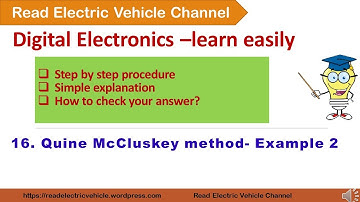Quine McCluskey Method/Step by step procedure/example 2/digital electronics
