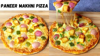 Paneer Makhani Pizza recipe | Domino's style Paneer pizza | Homemade pizza | Flavours Of Food