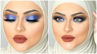 Blue Smokey Eyes | MARWA YEHIA |مكياج سموكى ازرق مع مروة يحيي