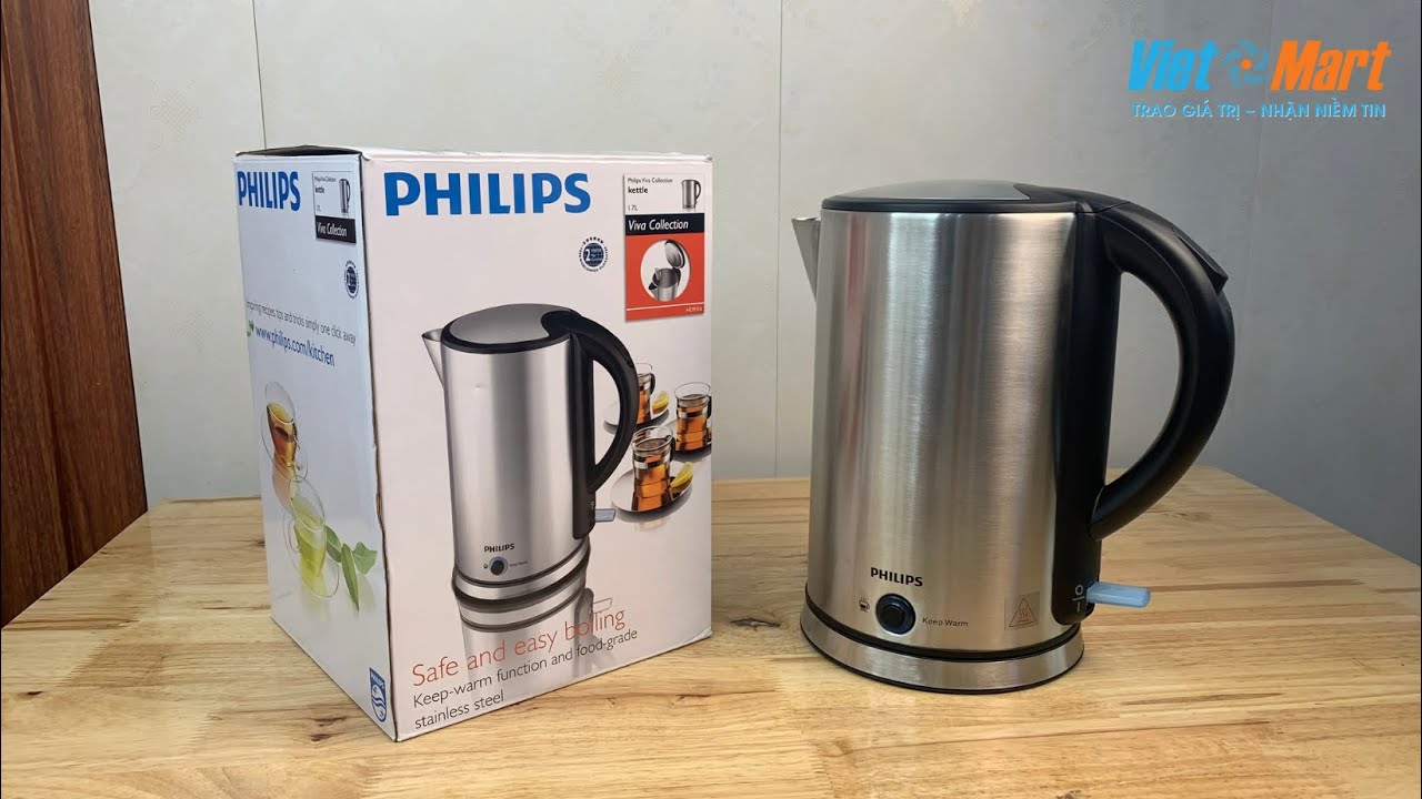 ẤM ĐUN SIÊU TỐC PHILIPS 1800W HD9316/03 Việt Mart Review và Hướng dẫn