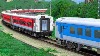 LHB SKY BLUE COUPLING LHB RED TRAIN | BUMPY RAILROAD | Train Simulator | Railwork | NTG GAMING screenshot 2