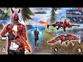 SOLO VS SQUAD PAKAI SET DAN SENJATA SERBA MERAH MENYALA! - FREE FIRE INDONESIA
