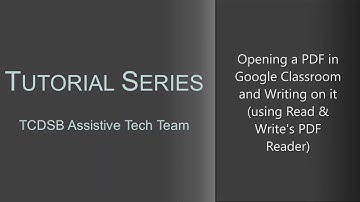 Opening a PDF in Google Classroom and Writing on it with Read & Write PDF Reader