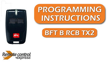 Programming my remote BFT B RCB TX2