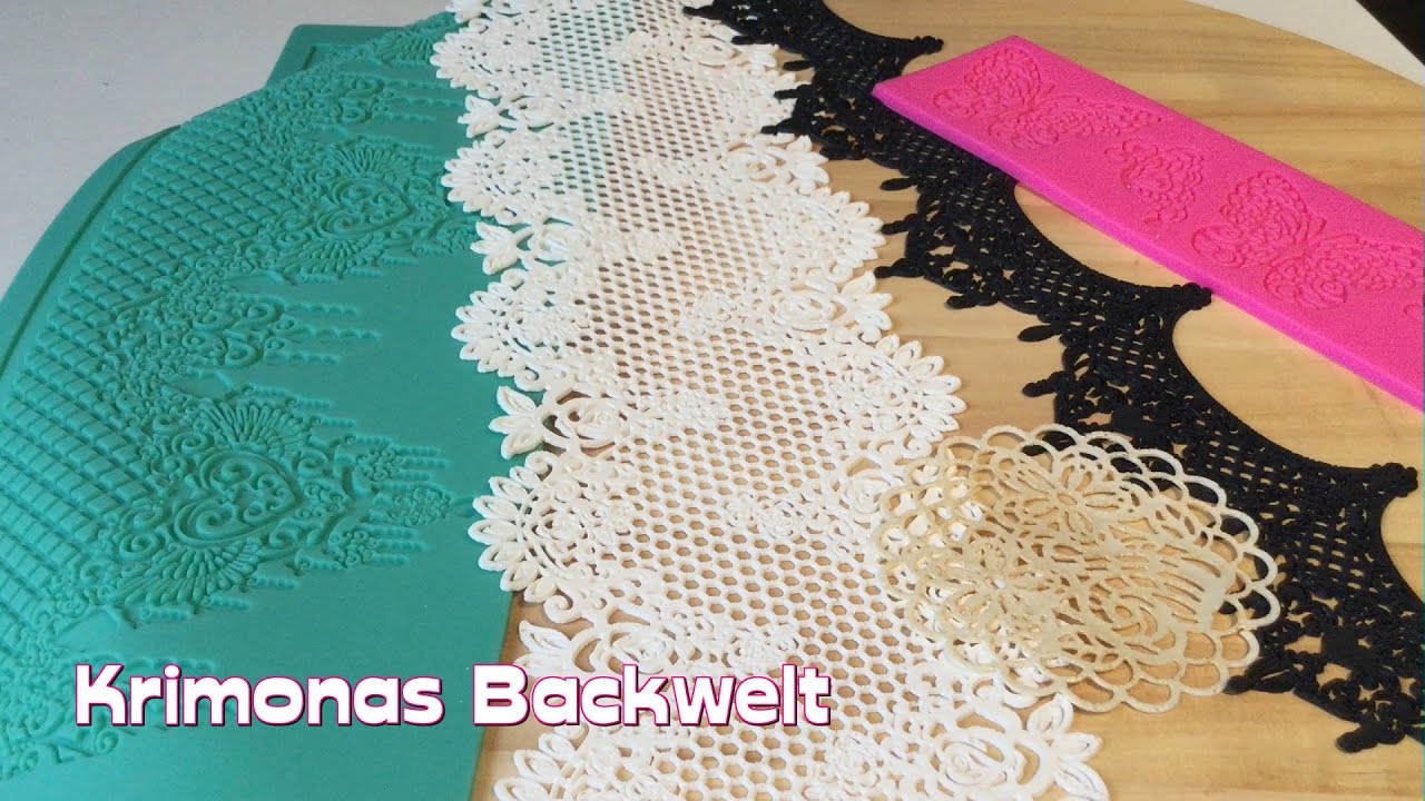 Wie macht man ESSBARE SPITZE selber schwarz einfärben / SUGAR LACE Recipe Tutorial