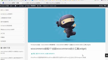 woocommerce教程17 创建woocommerce的小工具widget