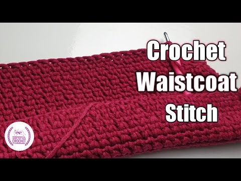 How to crochet ||| WAISTCOAT STITCH FLAT ||| Showcase Crochet ||| handsthatrockcrochet 💙