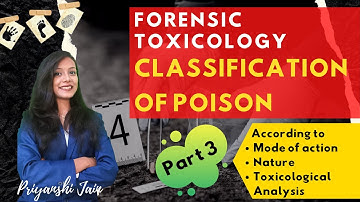 Classification of Poisons | Forensic Toxicology 3 | UGC-NET, BSc, MSc, CUET | Priyanshi Jain