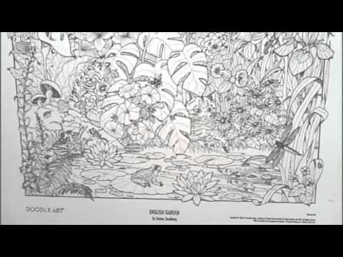 doodle art english garden coloring poster youtube
