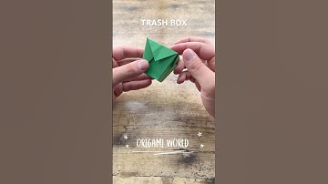 HOW TO MAKE TRASH BOX ORIGAMI TUTORIAL | DIY TRASH BIN ORIGAMI CRAFT EASY INSTRUCTION | PAPER BOX