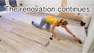 DECORATING + FITTING LAMINATE FLOOR IN 2ND LOUNGE / LIVING ROOM | UK RENOVATION VLOG