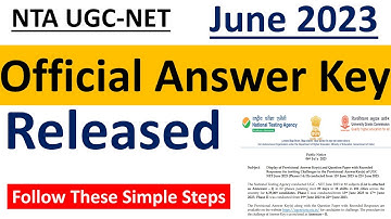 NTA UGC NET June 2023 Official Answer Key | How to Challenge UGC NET Answer Key