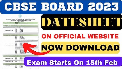 Finally CBSE Datesheet 2023 Out Class 10 & 12 | #cbsedatesheet2023 #cbse