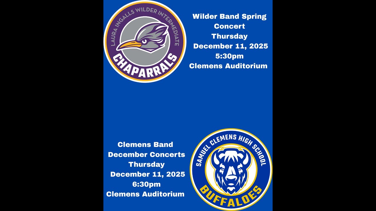 Wilder Intermediate and Samuel Clemens High School Band Winter Concert 2025