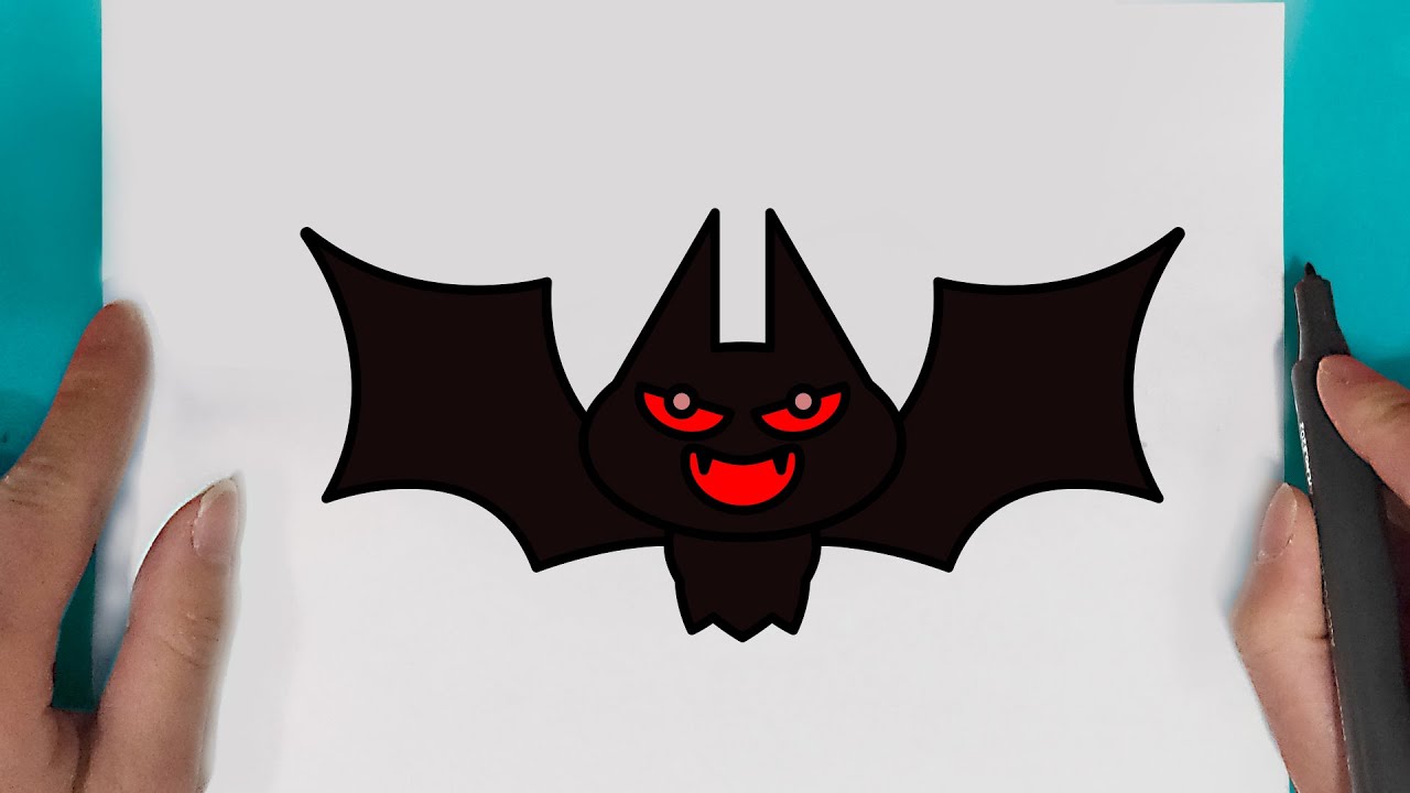 How to draw Halloween Vampire Bat easy for beginners drawing Halloween