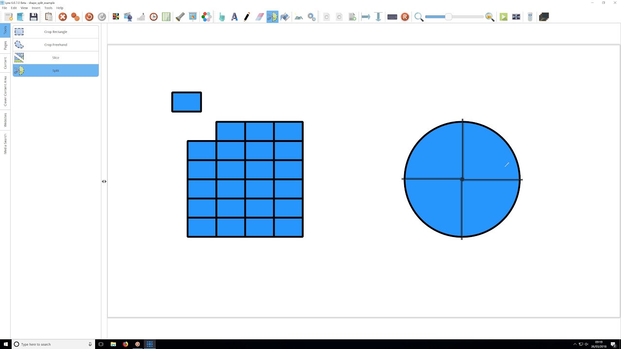 Lynx 6 - circle split and square split - YouTube