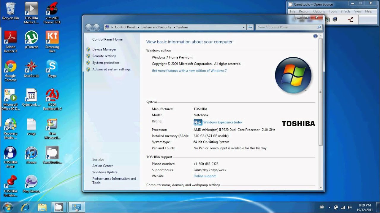 how to view your computer specs(windows 7) - YouTube