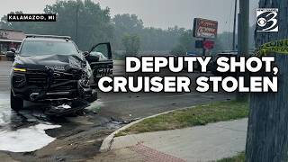 Michigan sheriff's deputy shot by suspect who stole, crashed cruiser | TEAM COVERAGE