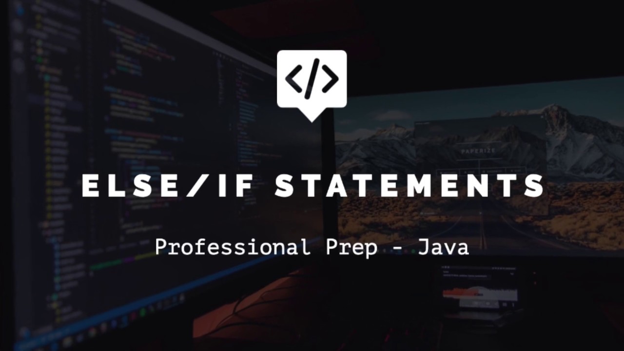 Else/IF Statements in Java! - YouTube