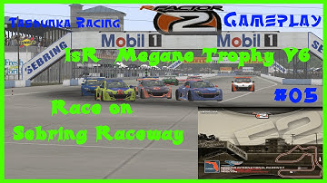 rFactor 2 Multiplayer IsR Megane Trophy #05 Ungefährtetes Podium - Sebring Raceway rF2 Gameplay
