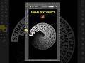 Spiral Text Effect in Illustrator 🔥 Easy Typography Design Tutorial #shorts