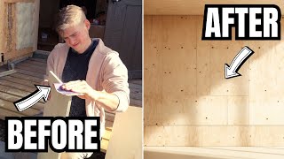 Adding Interior Siding To Our Micro Cabin! by Acorn Land Labs 5,070 views 5 months ago 8 minutes, 1 second