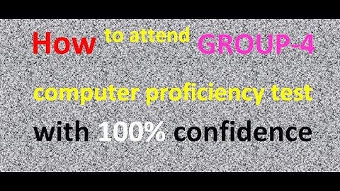 How To Prepare For TSPSC Group 4 Computer Proficiency Test