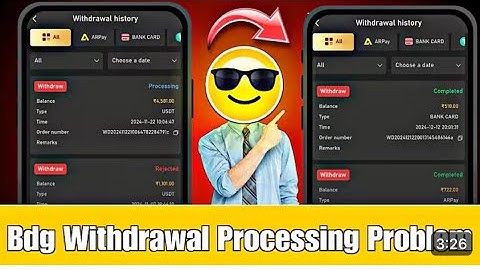Withdrawal processing problem solution 100% Bdg game - bdg win 