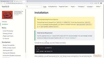 Full Stack Web Development with Vue.js & Node.js : Install Vue-CLI & Create New Project|packtpub.com