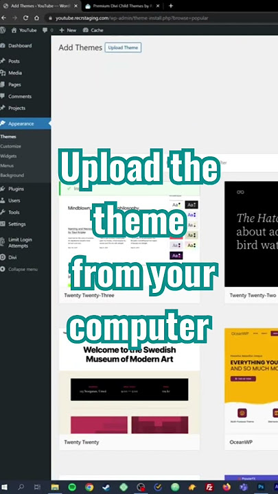 Install a child theme in WordPress