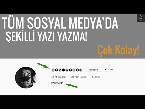 Instagram, WhatsApp ve Twitter: Şekilli Ad Yazma! ( Tüm Sosyal Medya Dahil)