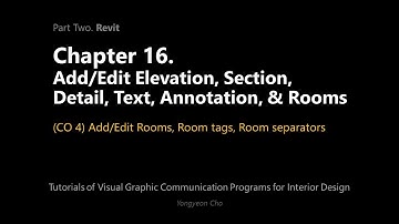 16 - Elevation, Detail, Text, Annotation, Rooms - CO 4 - Add/Edit Rooms, Room tags, Room separators