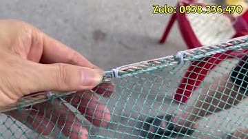 Te Đẩy Tôm Cá Bằng Cước / Mắt 1,5cm / Miệng Rộng 3m - Cánh Chéo 3m - Túi 2m /Gia Công Theo Yêu Cầu