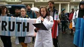 Dr Emily Grossman reads Scientists for Extinction Rebellion's Declaration Statement, Science Museum