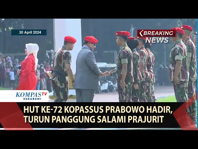 HUT ke-72 Kopassus Prabowo Hadir,  Turun Panggung Salami Prajurit class=