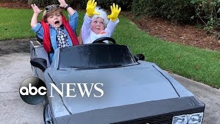 Twins' 'Back to the Future' costumes will have you shouting 'Great Scott!'