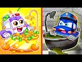 Bak ulat sutra berlapis emas 🛁 💰Rich or Poor | Kartun Anak | RoboSquad