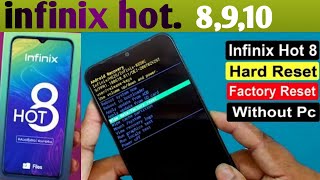 infinix hot 8 lite hard reset x650 | pattern unlock | factory reset | how to remove screen pin lock