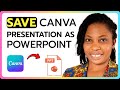 How to Save a Canva Presentation as a Microsoft PowerPoint document Step by Step