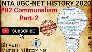Communalism Part 2 || Concept Ideas and Terms || UGC Net History 2020 ||