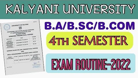 kalyani university 4th semester exam routine 2022 published #kalyani_university