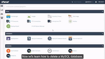 cPanel MySQL Tools - Delete a Database
