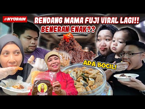 NYOBAIN MAKANAN DAPUR MAMAFUJI !! RENDANG NYA VIRAL LAGI !! REVIEW WITH BOCIL KAYLAN !