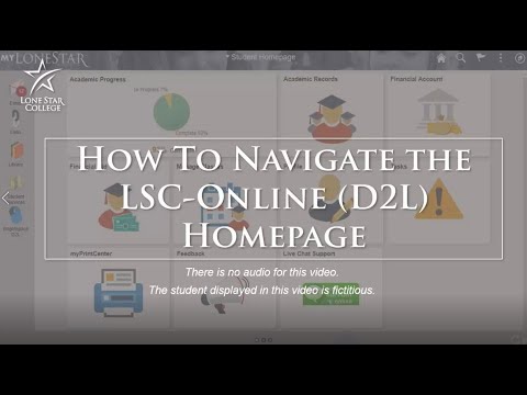 Navigate the LSC-Online (D2L) Homepage