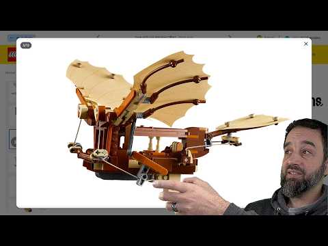 YouTube thumbnail: LEGO Icons Leonardo da Vinci's Flying Machine first impressions! 10363