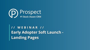 Webinar // Series 4: Early Adopter Soft Launch - Landing Pages
