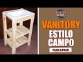 COMO HACER VANITORY ESTILO CAMPO EN MADERA // CARPINTERO DEL OESTE