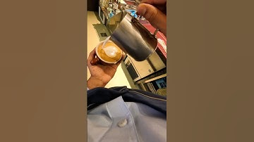 "Simple Latte Art☕🎯 The First Step Of Latte Art | New Barista |
