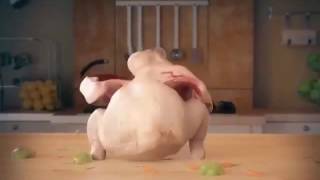Fırında tavuk kalça dansı animasyon